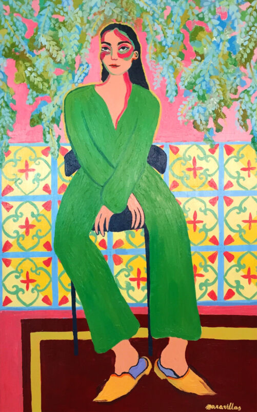 Mujer de verde